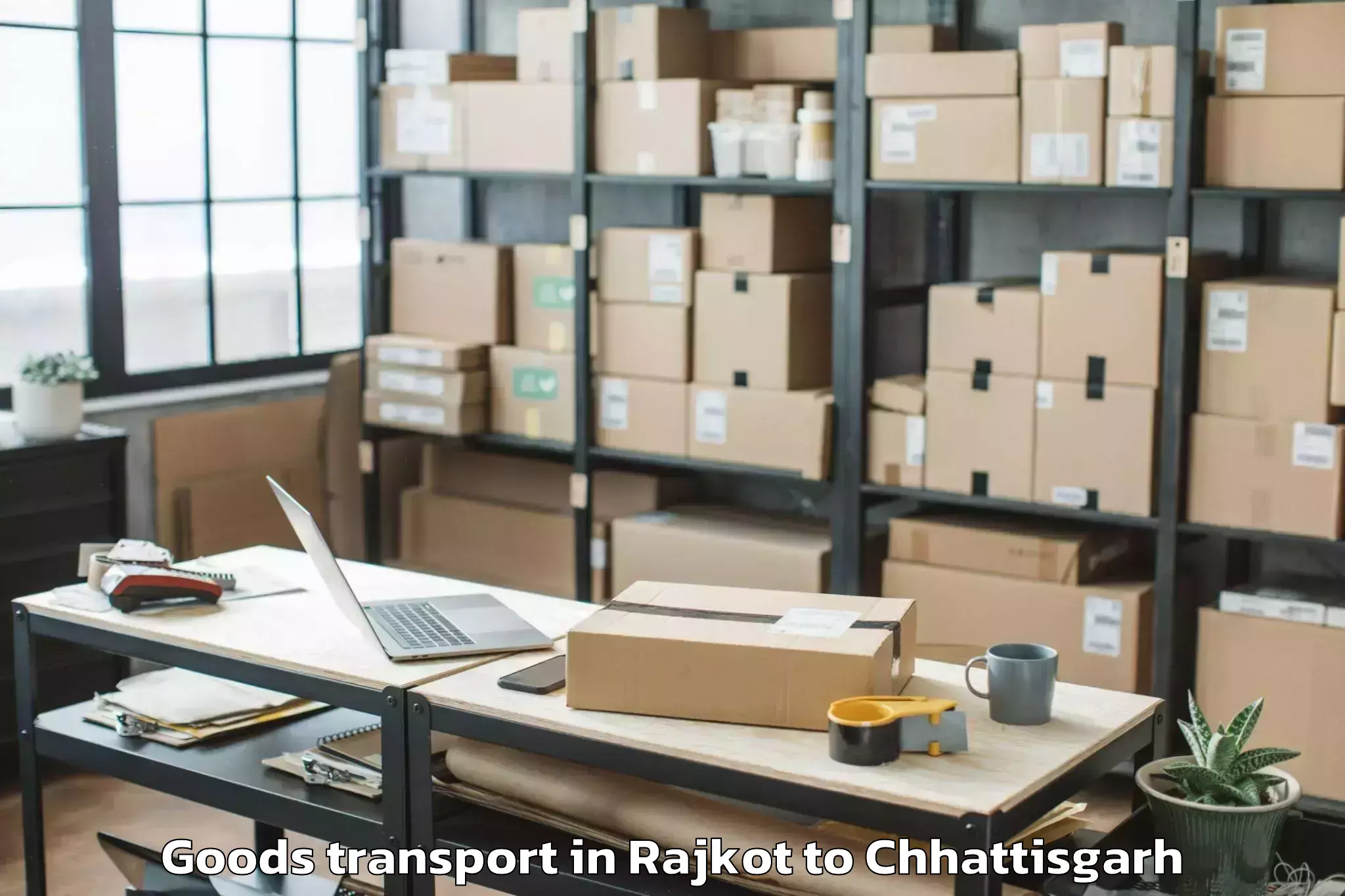 Hassle-Free Rajkot to Gaurela Goods Transport